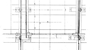 Einfache Weiche Schnitt, linearer Antrieb