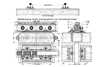 Oberbau N mit Kuppelschwelle Schema